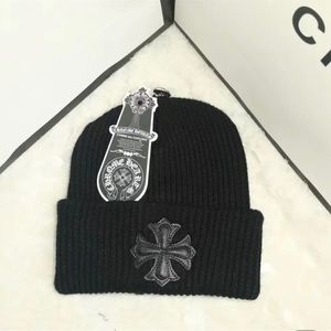 Chrome Hearts Black Logo Beanie